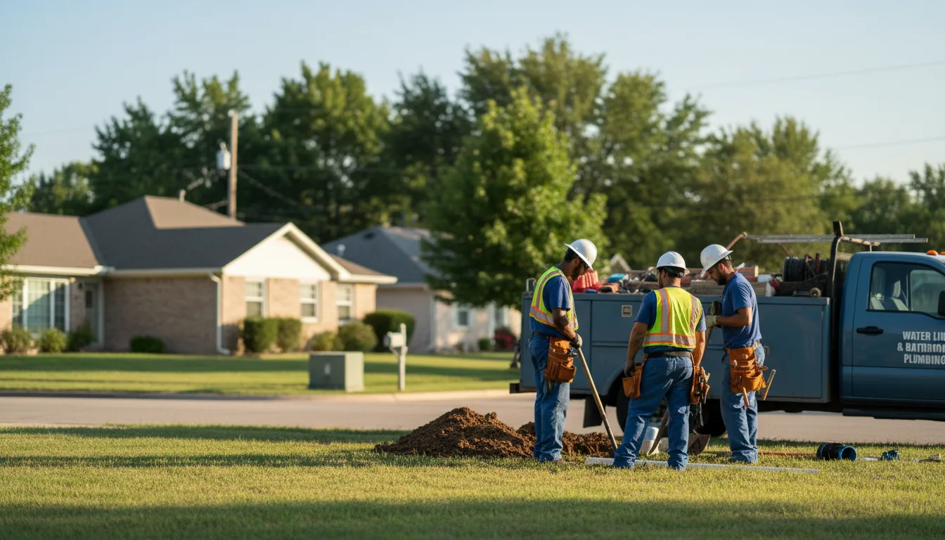 Residential water line and bathroom plumbing service in Tecumseh, NE